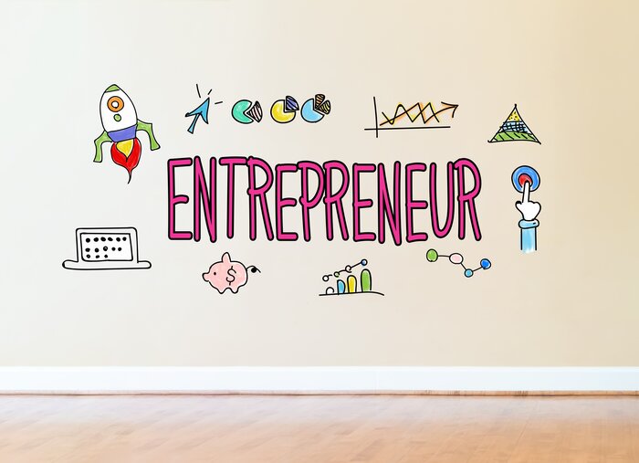 das Bild zeigt in Grossbuchstaben das Wort "ENTREPRENEUR" | © Adobe Stock - Martin Dobler