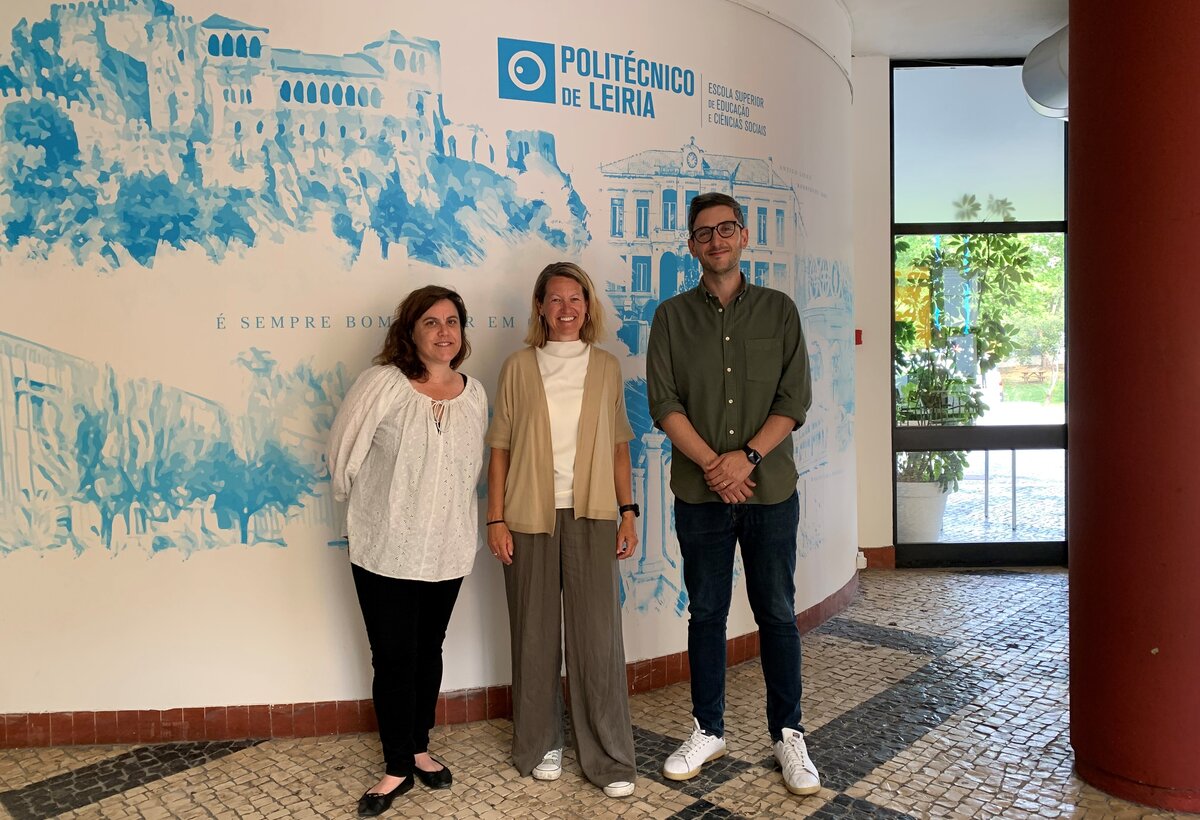 Angelika Kaufmann-Pauger (Mitte) mit Ines Conde (l.) und Lionel Brites vom Politécnico de Leiria. | © Angelika Kaufmann-Pauger